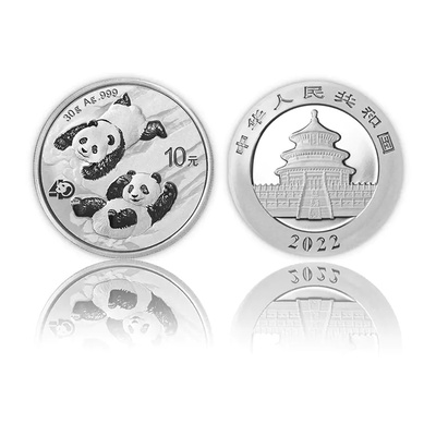 2022版熊猫30克银币