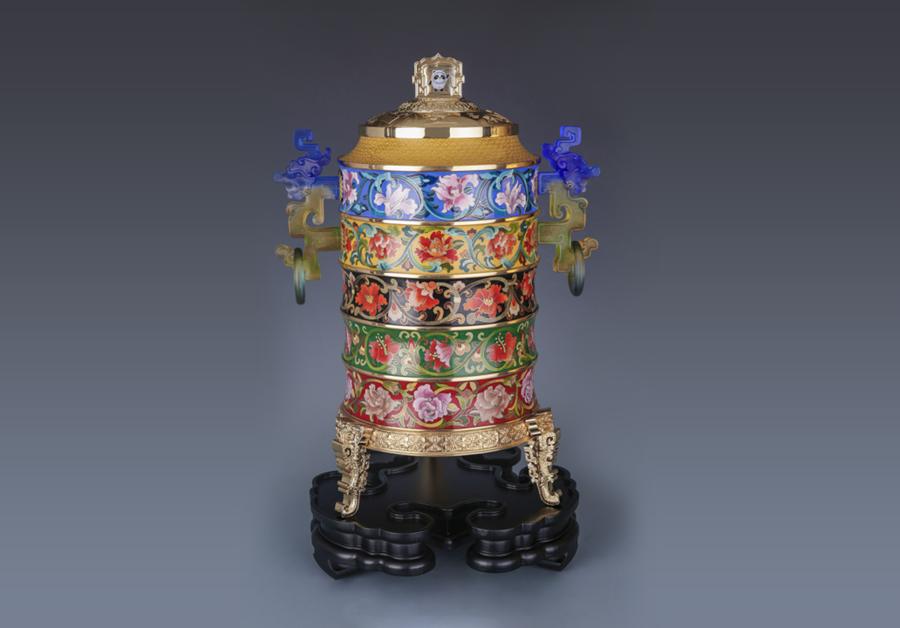 2022北京冬奥特许藏品《冬奥五环珐琅尊》惊艳亮相 - 收藏互动商城